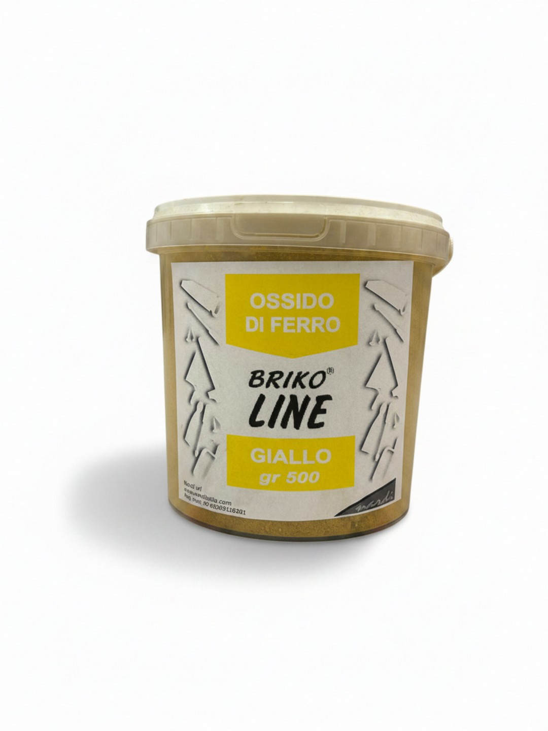 OSSIDO DI FERRO GIALLO BRIKO LINE - COLORANTE IN POLVERE UTLIZZATO PRINCIPALMENTE PER PIGMENTARE MATERIALI DA COSTRUZIONE A BASE DI CEMENTO/GESSO, PITTURE, PIASTRELLE E PAVIMENTAZIONI - 500 g