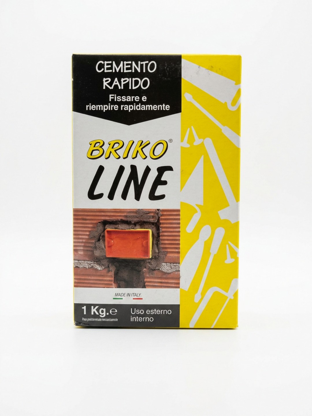 CEMENTO BIANCO IN POLVERE BRIKO LINE 1KG - IDEALE PER PICCOLE RIPARAZIONI, STUCCATURE E DECORAZIONI SIA INTERNE CHE ESTERNE