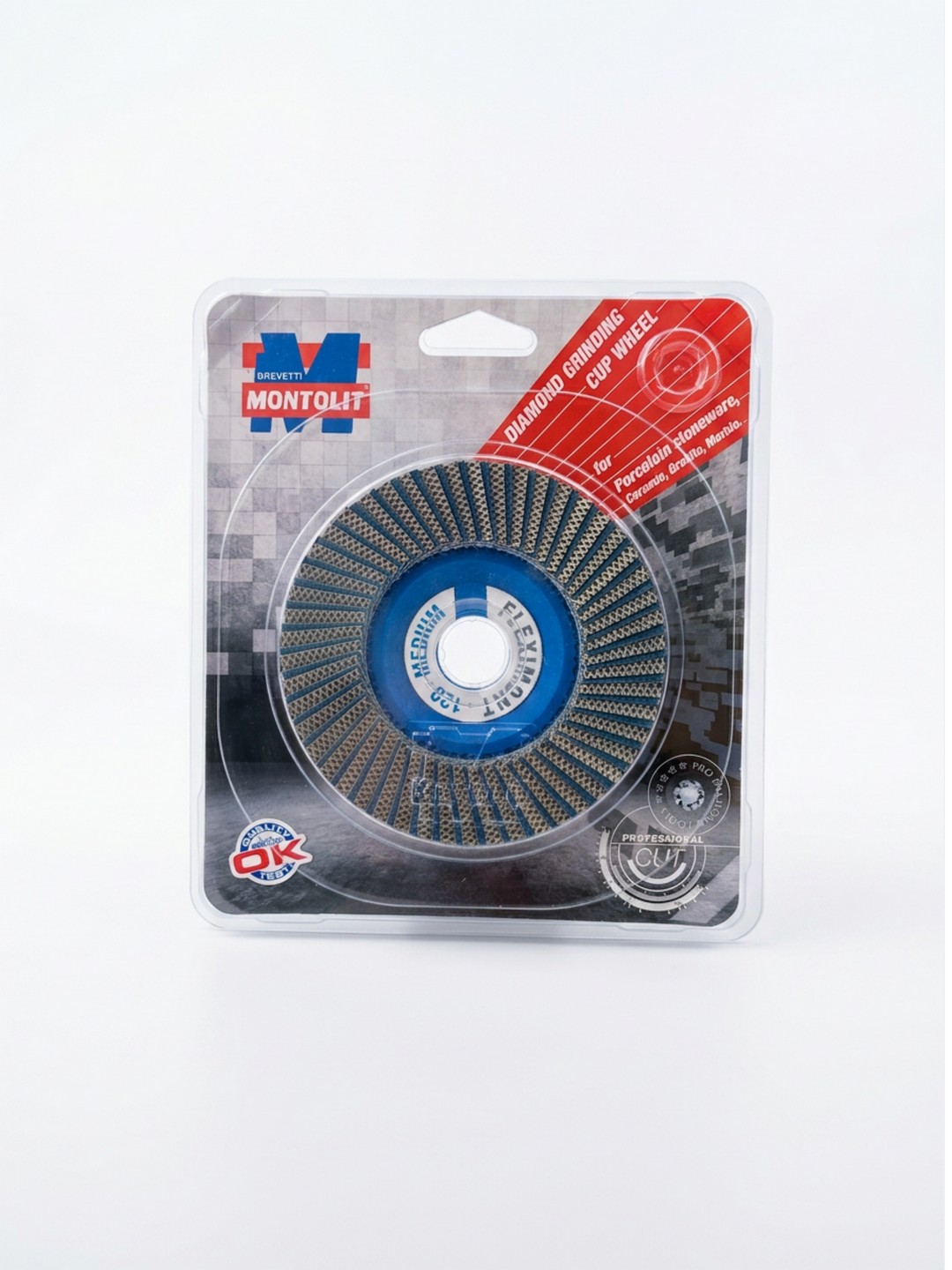 DISCO LAMELLARE DIAMANTATO MONTOLIT MODELLO FLEXIMONT CON GRANA MEDIA 120 N GM