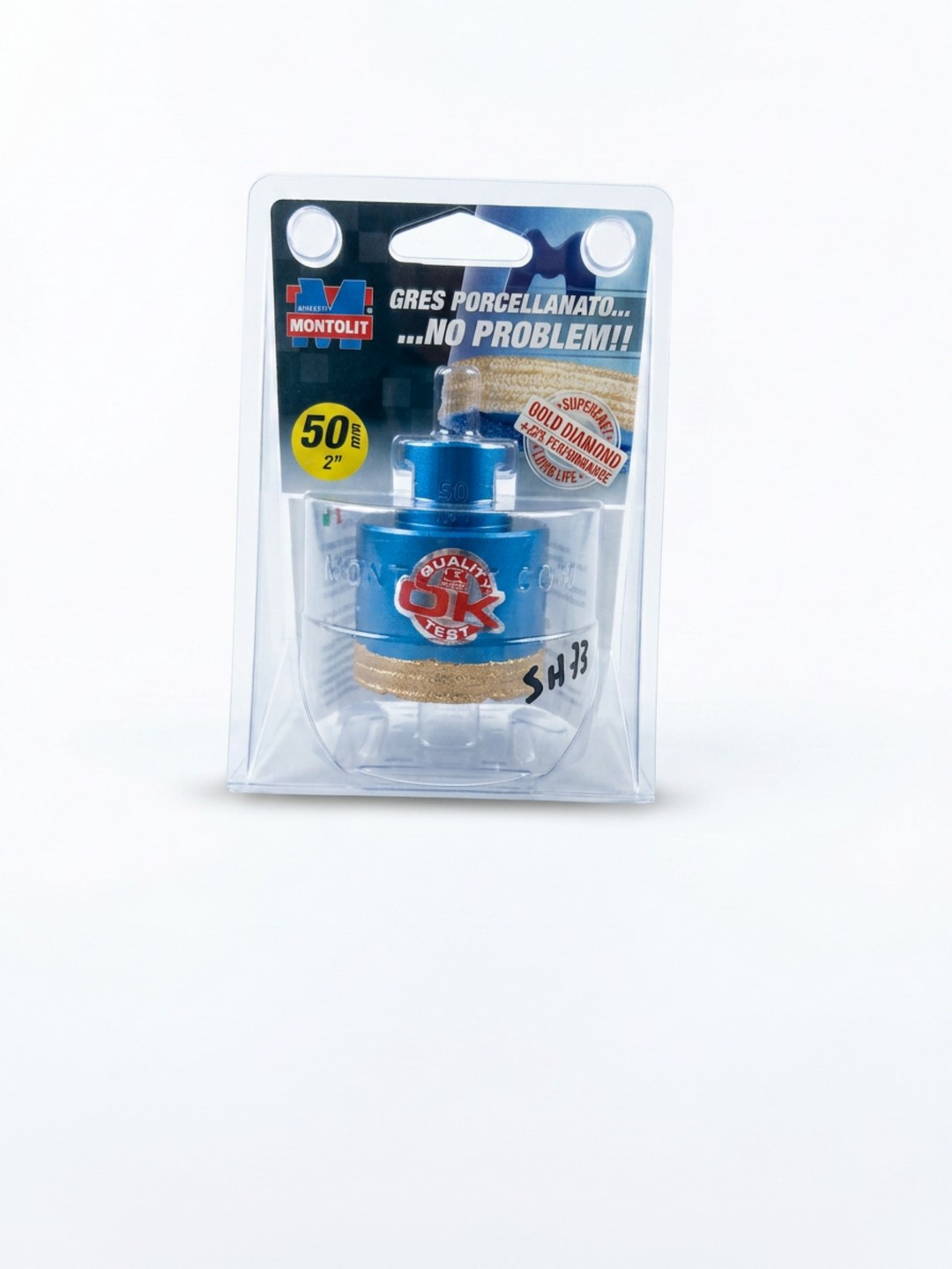 FRESA DIAMANTATA BREVETTI MONTOLIT MONDRILLO GOLD – FORATURA A SECCO E AD ACQUA GRES PORCELLANATO, GRANITO E MARMO – DIAMETRO 50mm – ATTACCO M14