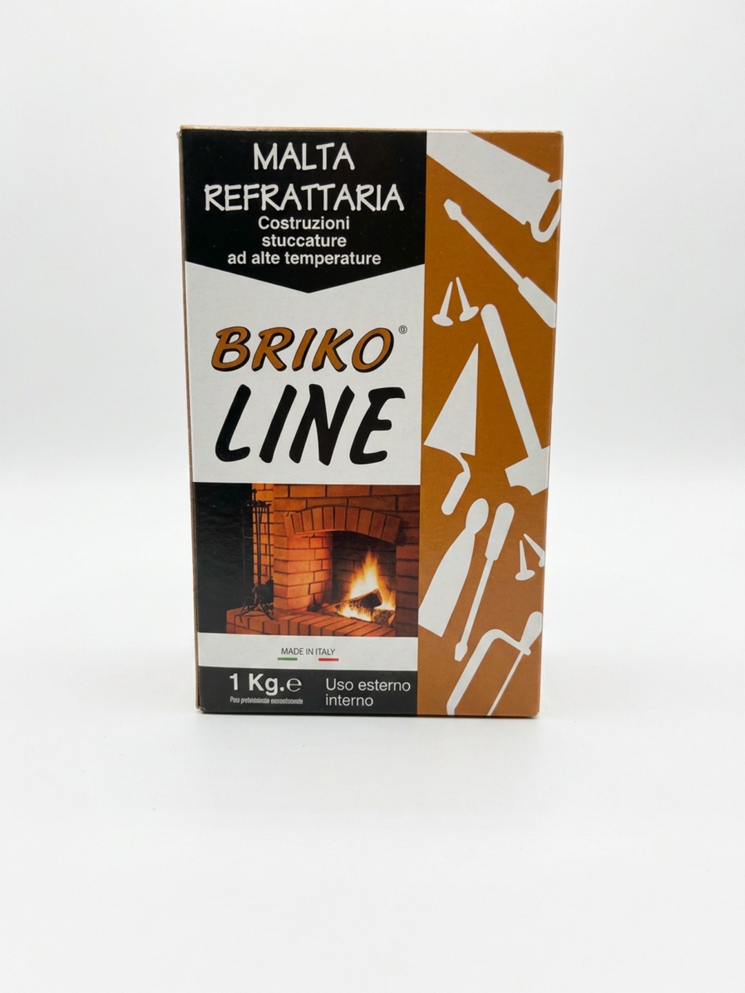 MALTA REFRATTARIA BRIKO LINE 1KG - MALTA CEMENTIZIA A PRESA RAPIDA IDEALE PER COSTRUZIONI E STUCCATURE AD ALTE TEMPERATURE - ALTA RESISTENZA AL CALORE FINO A CIRCA 1000C°