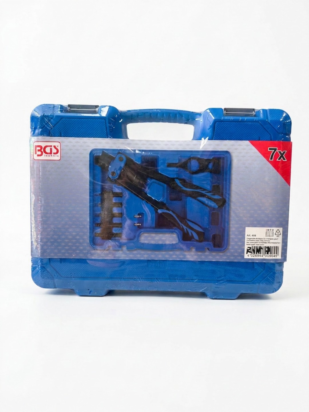 SET DI PINZE PER RIVETTI FILETTATI - BGS TECHNIC mod 404 - MISURE DA M3 A M8 - 7 PEZZI